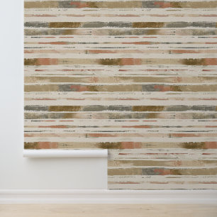 Horizontal sketched artistic lines earth colour in wallpaper