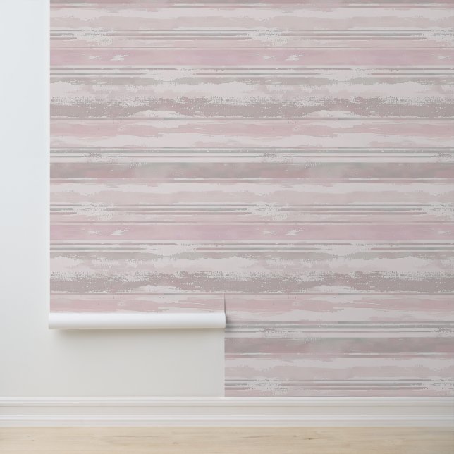 Horizontal sketched artistic lines pink colour ink wallpaper (Application)
