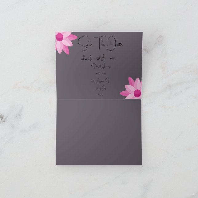 Horizontal Small, 4" x 5.6" Folded Invitation -  (Inside)