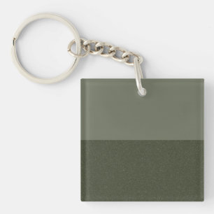 Horizontal Split Moss Green Keychain – Customise