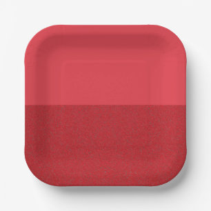 Horizontal Split Tomato Red Paper Plate (Custom)