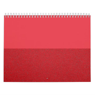 Horizontal Split Tomato Red Wall Calendar - Custom