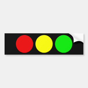 Horizontal Stoplight Bumper Sticker