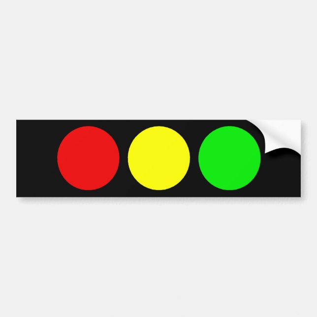 Horizontal Stoplight Bumper Sticker (Front)