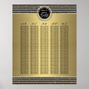 Horizontal Stripe - Reception Table Seating Chart