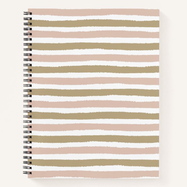 Horizontal Striped Spiral Notebook (Front)