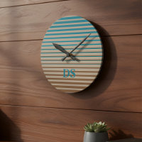 Horizontal Stripes Brown & Blue Monogram