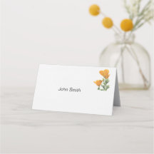 Horizontal Tent Fold Folded Place Card