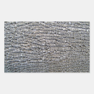 Horizontal texture of tree bark rectangular sticker