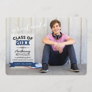 Horizontal Typography   Graduation Announcement