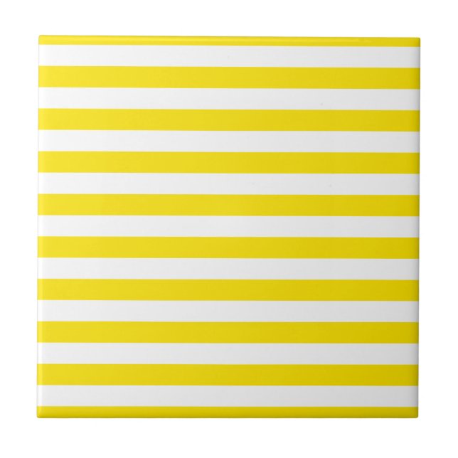 Horizontal Yellow Stripes Tile (Front)