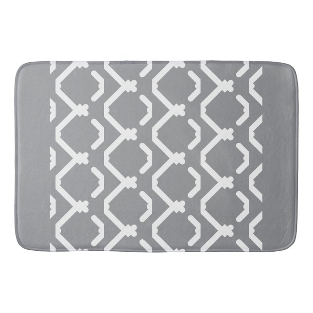 Horizontal Zigzag Geometric Pattern Bath Mat (Front)