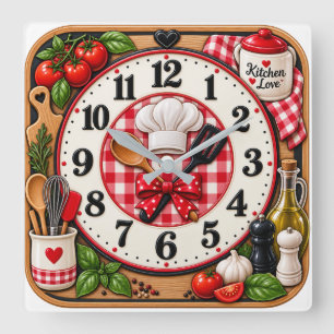 Horloge en Acrylique for kitchen Square Wall Clock
