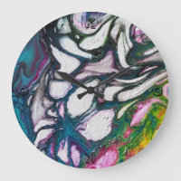 Horloge - Extrait d'une peinture abstraite - Kook