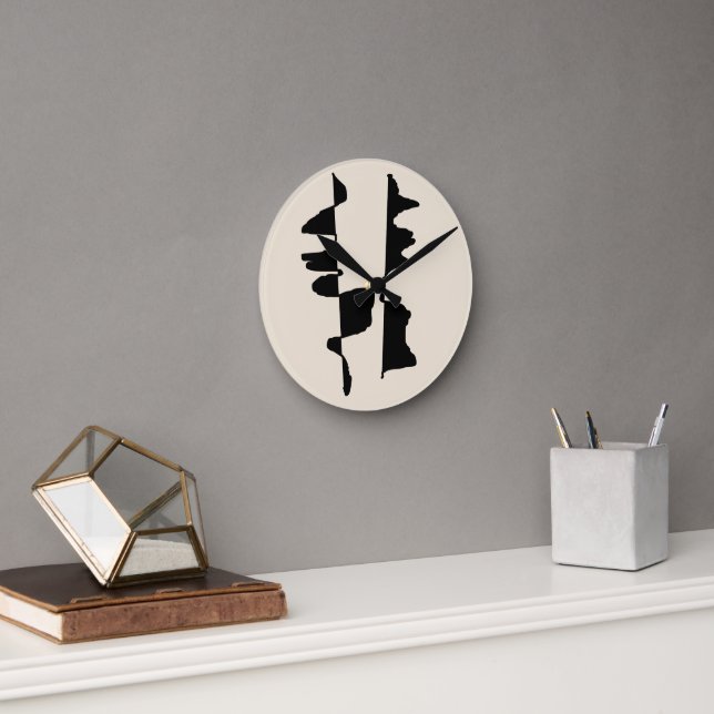 Horloge Murale Acrylique "Abstrait Dual Face" Round Clock (Office)