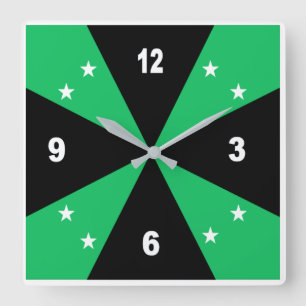 Horloge murale acrylique, Carrée DESIGN AFRICA Square Wall Clock