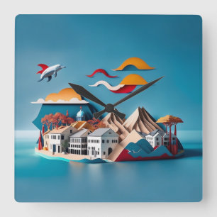 Horloge murale  square wall clock