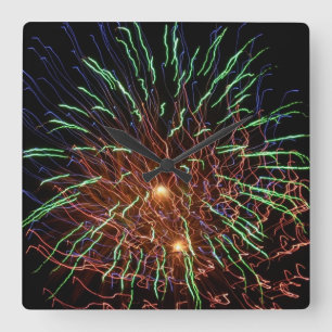 horloge nuit square wall clock