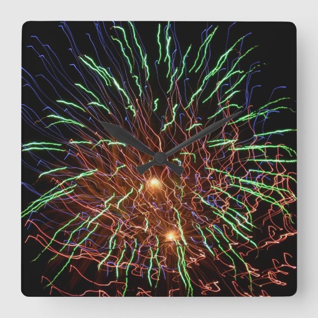 horloge nuit square wall clock (Front)