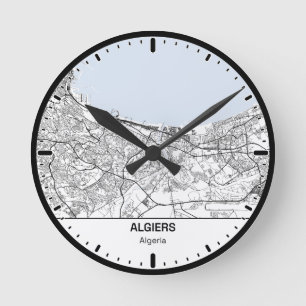 Horloge Ronde Algiers Clock City Line Art