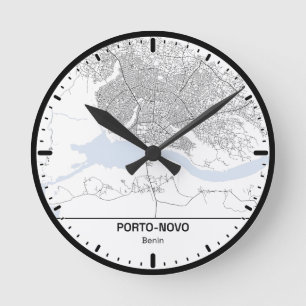 Horloge Ronde Porto-Novo Clock City Line Art