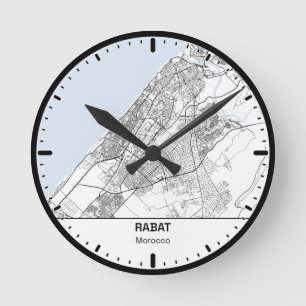 Horloge Ronde Rabat Clock City Line Art