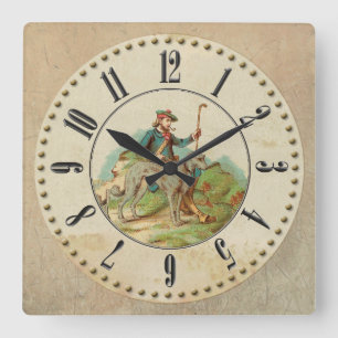 Horloge Scottish deerhoff Square Wall Clock