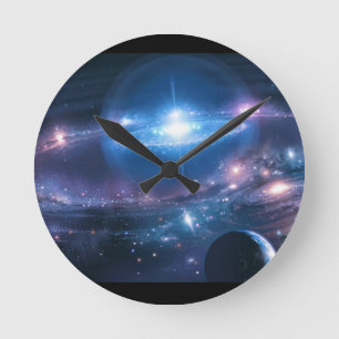 horloge univers round clock