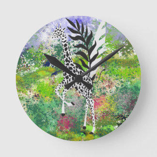 Horloge Wildlife Friendship - Giraffe  Round Clock