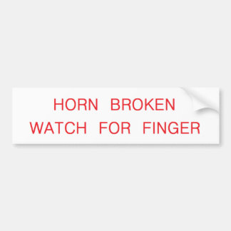 horn broken bumper sticker