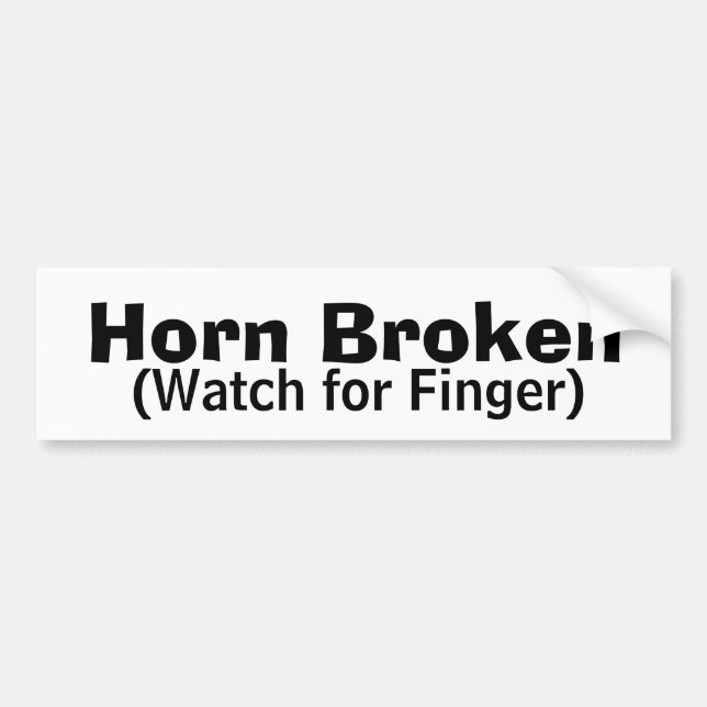 Horn Broken Bumper Sticker (Front)