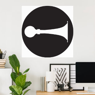 Horn Icon Poster