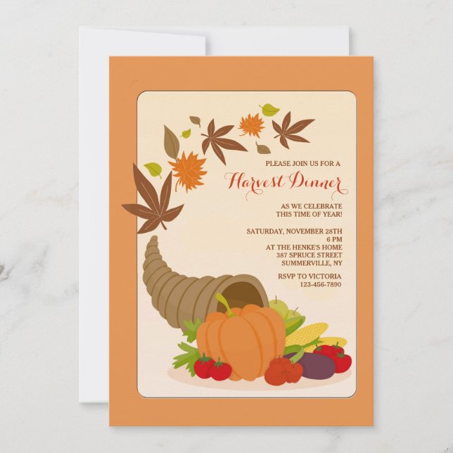 Horn of Plenty Invitation (Front)