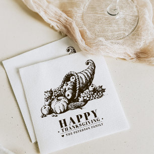 Horn of Plenty Thanksgiving Napkin