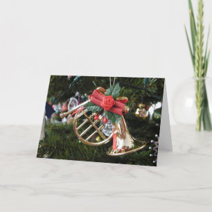 Horn Ornament Christmas Card