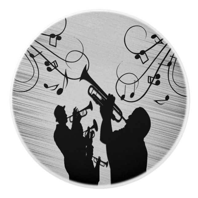 Horn Section Music Design Ceramic Knob (Front)