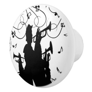 Horn Section Trumpet Jazz Music Ceramic Knob