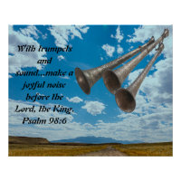 Horn trumpets make joyful noise to the Lord