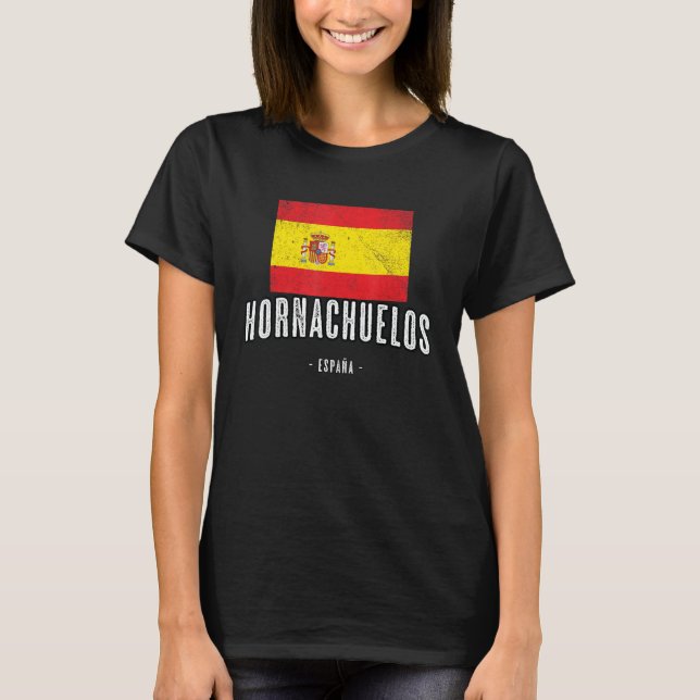 Hornachuelos Spain Es Flag City   Bandera Ropa T-Shirt (Front)