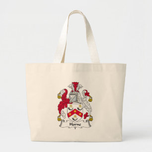 Horne Family Crest Large Tote Bag