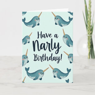 Horned Aquatic Birthday Card
