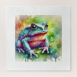 Horned Frog 120924AREF142 - Watercolor Jigsaw Puzzle