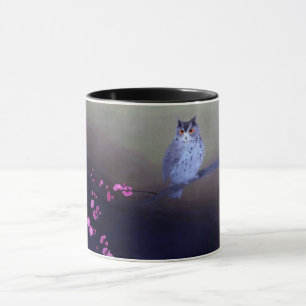 Horned Owl and Plum Blossom, Kobayashi Kokei Mug