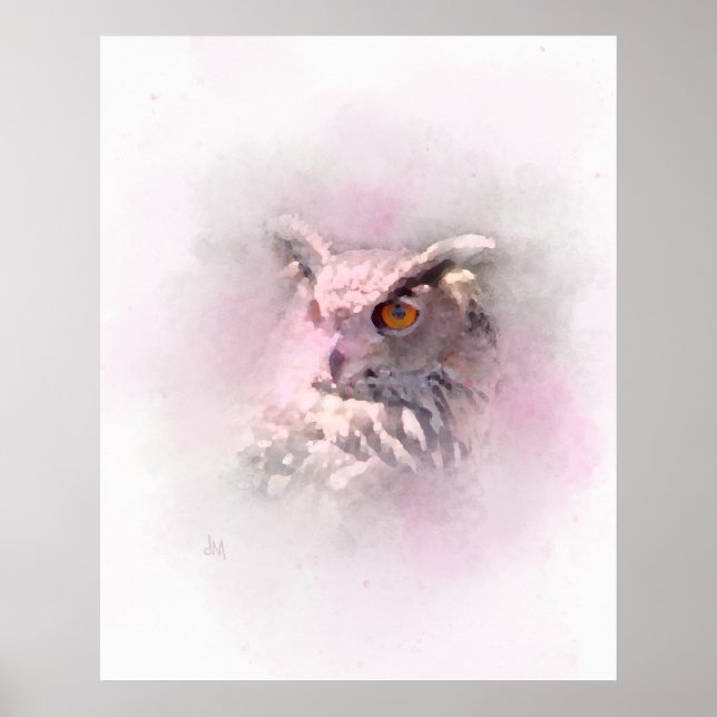 Horned Owl Print (Front)