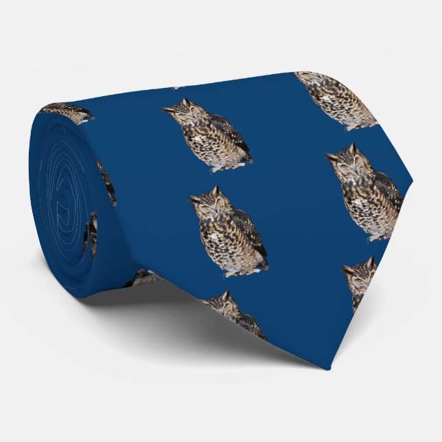 Horned owl tie (Rolled)