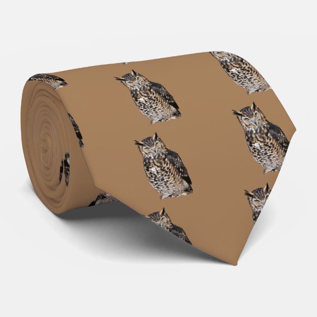 Horned owl tie (Rolled)