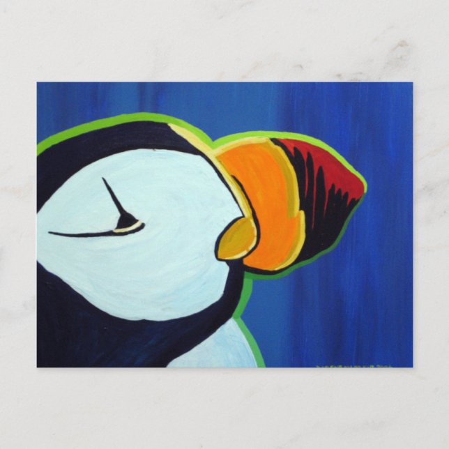Horned Puffin postcard (Front)