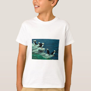 Horned Puffins on Puffin Island T-Shirt