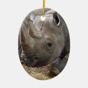 Horned Rhino Ornament