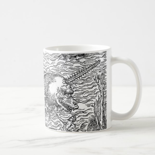 Horned Sea Serpent/Monster Coffee Mug (Right)